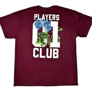 NWOT Players Club Floral Graphic Short Sleeve T-Shirt Maroon Men’s XL